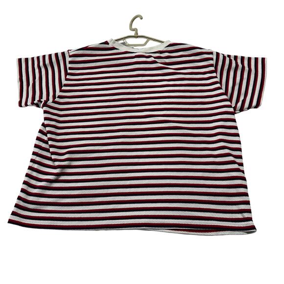 Vintage Pro Spirit Tee Shirt Women Plus 18W Red White Blue Striped Cotton Blend - Picture 2 of 7